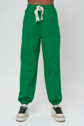 Купить Джоггеры спортивные трикотажные женские зеленого цвета 400Z, фото 6