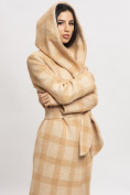Купить Пальто зимнее женское бежевого цвета 4017B, фото 10