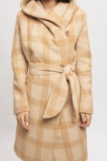 Купить Пальто зимнее женское бежевого цвета 4017B, фото 11