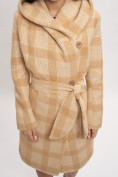 Купить Пальто зимнее женское бежевого цвета 4017B, фото 13