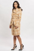 Купить Пальто зимнее женское бежевого цвета 4017B, фото 3