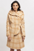 Купить Пальто зимнее женское бежевого цвета 4017B, фото 4