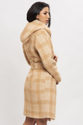 Купить Пальто зимнее женское бежевого цвета 4017B, фото 7