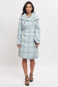 Купить Пальто зимнее женское голубого цвета 4017Gl
