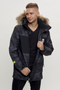 Купить Зимняя куртка с мехом мужская черного цвета 404Ch, фото 10