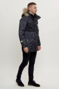Купить Зимняя куртка с мехом мужская черного цвета 404Ch, фото 5