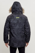 Купить Зимняя куртка с мехом мужская черного цвета 404Ch, фото 7