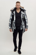 Купить Зимняя куртка с мехом мужская светло-серого цвета 404SS, фото 13