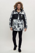 Купить Зимняя куртка с мехом мужская светло-серого цвета 404SS, фото 7