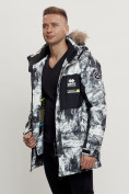 Купить Зимняя куртка с мехом мужская светло-серого цвета 404SS, фото 11