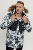 Купить Зимняя куртка с мехом мужская светло-серого цвета 404SS, фото 6