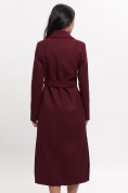 Купить Пальто демисезонное бордового цвета 4057Bo, фото 4