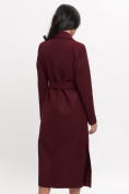 Купить Пальто демисезонное бордового цвета 4057Bo, фото 5
