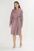 Купить Пальто демисезонное фиолетового цвета 42038F, фото 3