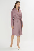 Купить Пальто демисезонное фиолетового цвета 42038F, фото 4
