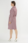 Купить Пальто демисезонное фиолетового цвета 42038F, фото 6