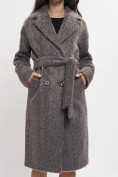 Купить Пальто зимняя женская темно-серого цвета 42114TC, фото 9