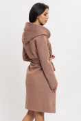 Купить Пальто демисезонное коричневого цвета 42116K, фото 4