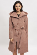 Купить Пальто демисезонное коричневого цвета 42116K, фото 7