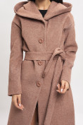 Купить Пальто демисезонное коричневого цвета 42116K, фото 8