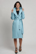 Купить Пальто демисезонное  бирюзового цвета 4263Br, фото 2