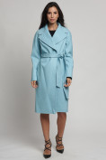 Купить Пальто демисезонное  бирюзового цвета 4263Br