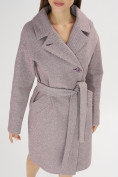 Купить Пальто демисезонное фиолетового цвета 4263F, фото 8