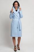 Купить Пальто демисезонное голубого цвета 4263Gl