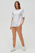 Купить Женские футболки с вышивкой белого цвета 4309Bl
