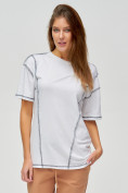 Купить Женские футболки с вышивкой белого цвета 4309Bl, фото 3