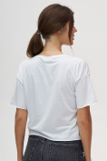 Купить Топ футболка женская белого цвета 4318Bl, фото 4