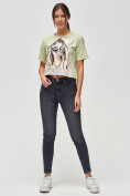 Купить Топ футболка женская салатового цвета 4318Sl, фото 2