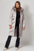 Купить Пальто утепленное зимнее женское  бежевого цвета 442152B