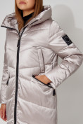 Купить Пальто утепленное зимнее женское  бежевого цвета 442152B, фото 13