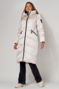 Купить Пальто утепленное зимнее женское  белого цвета 442152Bl, фото 11