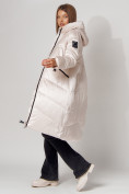 Купить Пальто утепленное зимнее женское  белого цвета 442152Bl, фото 3