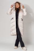 Купить Пальто утепленное зимнее женское  белого цвета 442152Bl, фото 6