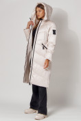 Купить Пальто утепленное зимнее женское  белого цвета 442152Bl, фото 7