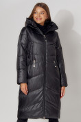 Купить Пальто утепленное зимнее женское  черного цвета 442152Ch, фото 2