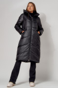 Купить Пальто утепленное зимнее женское  черного цвета 442152Ch, фото 4