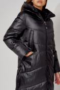 Купить Пальто утепленное зимнее женское  черного цвета 442152Ch, фото 6