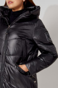 Купить Пальто утепленное зимнее женское  черного цвета 442152Ch, фото 7