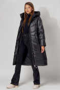 Купить Пальто утепленное зимнее женское  черного цвета 442152Ch, фото 9