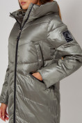 Купить Пальто утепленное зимнее женское  цвета хаки 442152Kh, фото 11