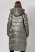 Купить Пальто утепленное зимнее женское  цвета хаки 442152Kh, фото 13