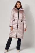 Купить Пальто утепленное зимнее женское  розового цвета 442152R