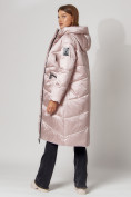 Купить Пальто утепленное зимнее женское  розового цвета 442152R, фото 12