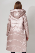 Купить Пальто утепленное зимнее женское  розового цвета 442152R, фото 7