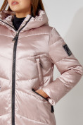 Купить Пальто утепленное зимнее женское  розового цвета 442152R, фото 5