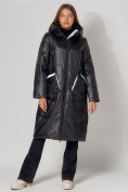 Купить Пальто утепленное зимнее женское  бирюзового цвета 442155Br